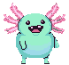 Neon Axolotl Bouncing