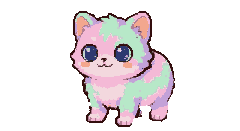 Glitch Kitten Bouncing